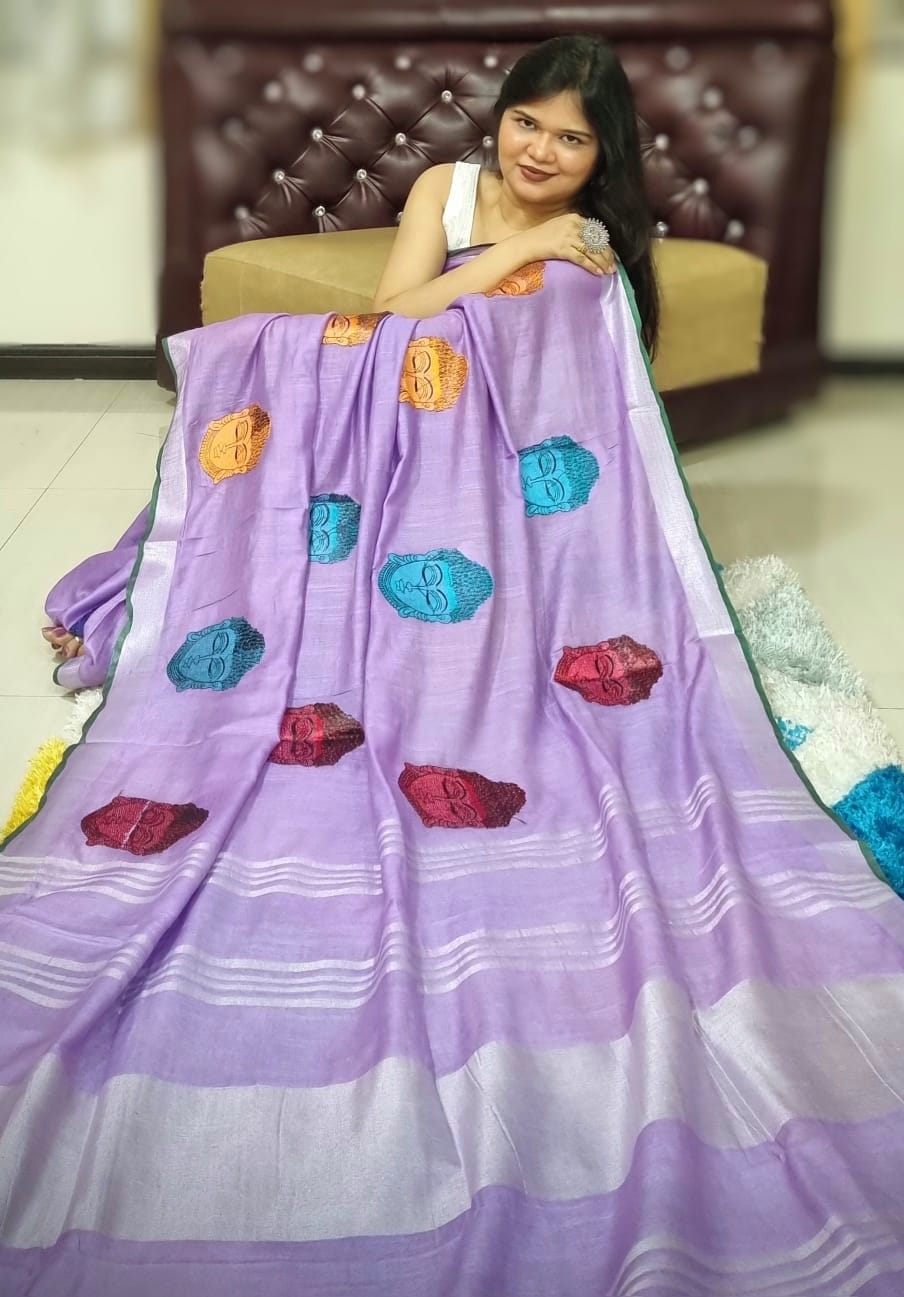 लिनन बुद्ध कढ़ाई