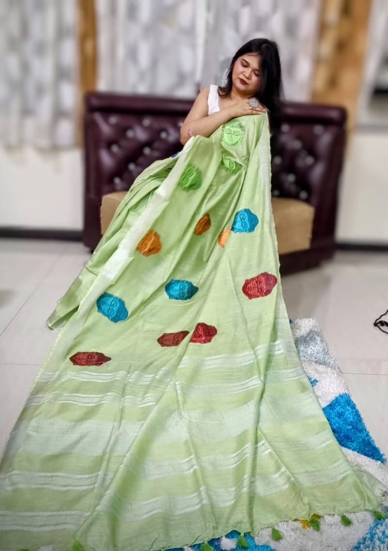 लिनन बुद्ध कढ़ाई