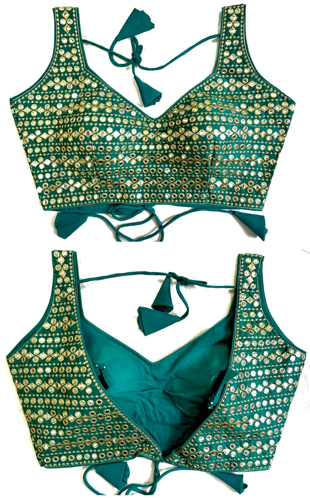 FOIL MIRROR WORK BLOUSE