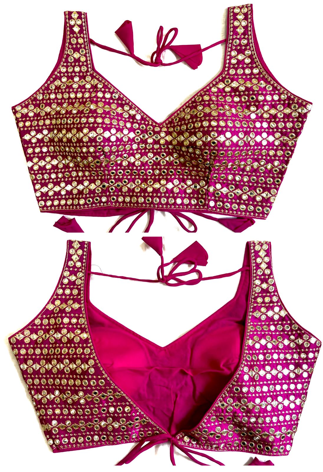 FOIL MIRROR WORK BLOUSE