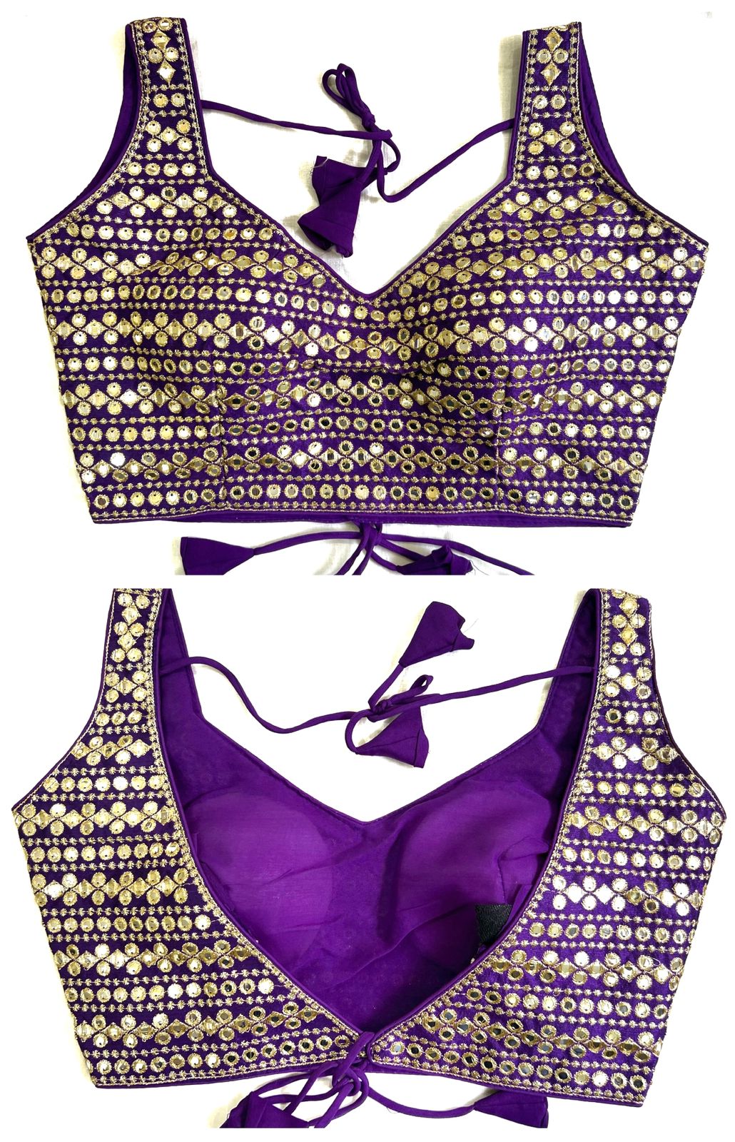 FOIL MIRROR WORK BLOUSE