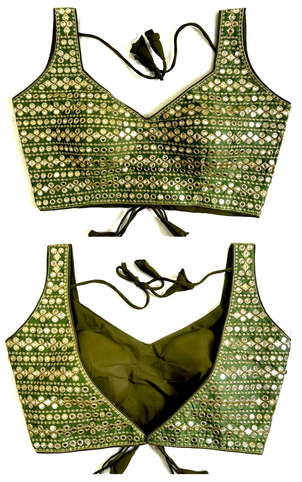 FOIL MIRROR WORK BLOUSE