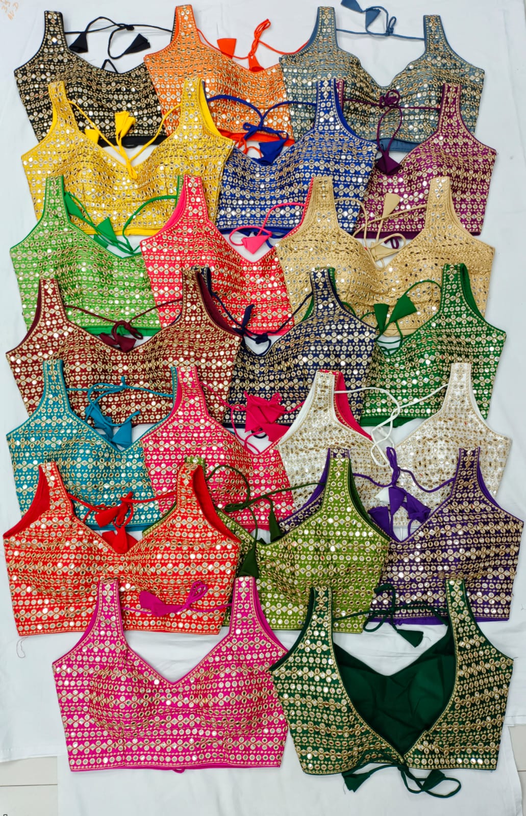 FOIL MIRROR WORK BLOUSE