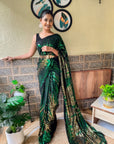 Ready to wear  sequins work saree