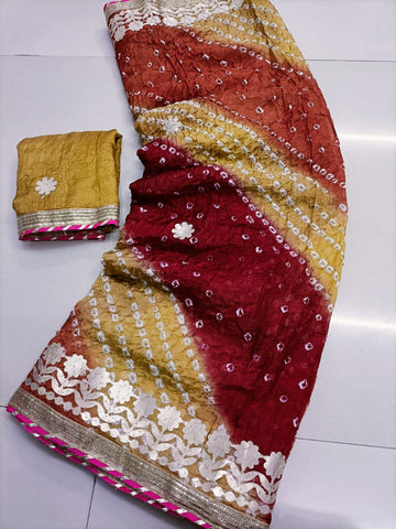 GOTTA PATTI BANDHANI SAREE