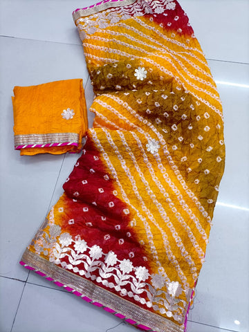 GOTTA PATTI BANDHANI SAREE