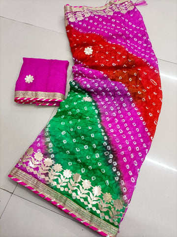 GOTTA PATTI BANDHANI SAREE