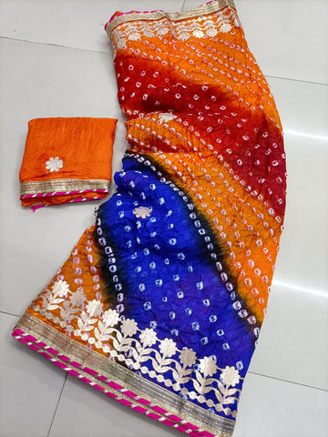 GOTTA PATTI BANDHANI SAREE