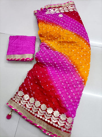 GOTTA PATTI BANDHANI SAREE