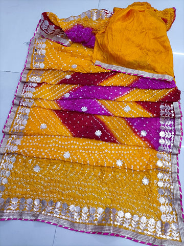 GOTTA PATTI BANDHANI SAREE