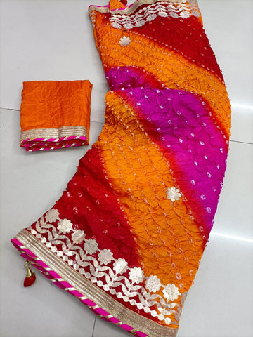 GOTTA PATTI BANDHANI SAREE