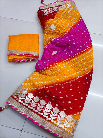 GOTTA PATTI BANDHANI SAREE