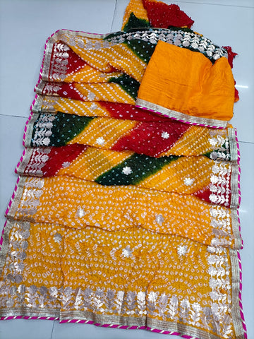 GOTTA PATTI BANDHANI SAREE