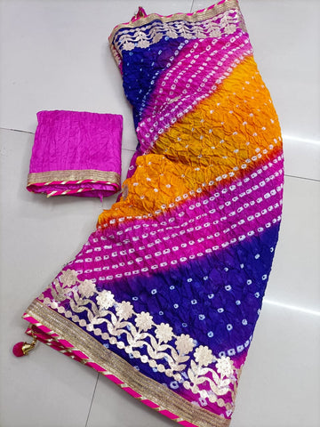 GOTTA PATTI BANDHANI SAREE