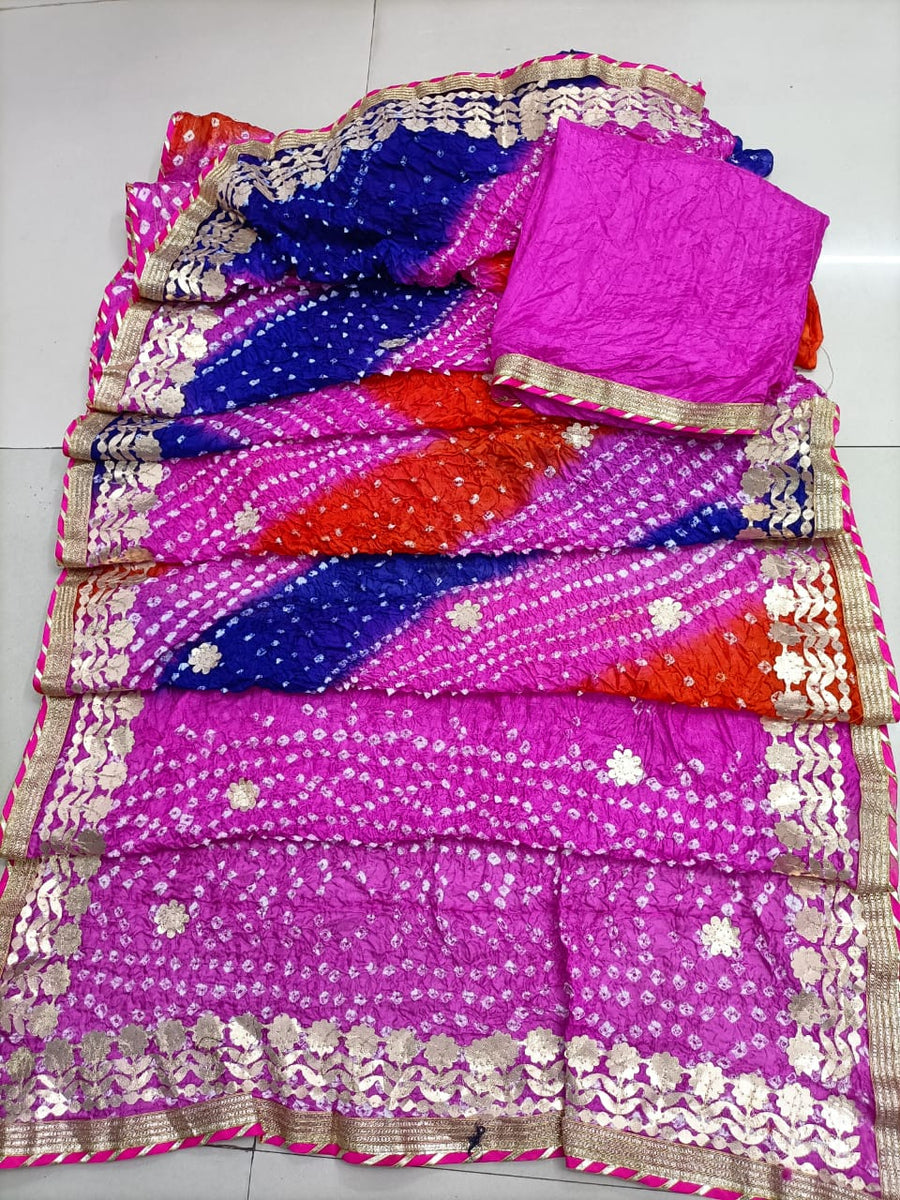 GOTTA PATTI BANDHANI SAREE