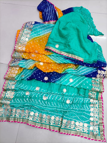 GOTTA PATTI BANDHANI SAREE