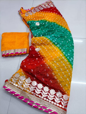 GOTTA PATTI BANDHANI SAREE