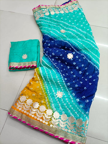 GOTTA PATTI BANDHANI SAREE