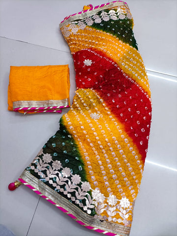 GOTTA PATTI BANDHANI SAREE