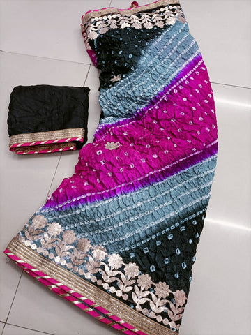 GOTTA PATTI BANDHANI SAREE