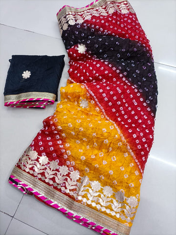 GOTTA PATTI BANDHANI SAREE