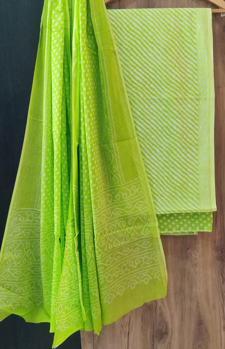 शुद्ध कॉटन हैंड ब्लॉक प्रिंटेड सूट *कॉटन दुपट्टे* के साथ