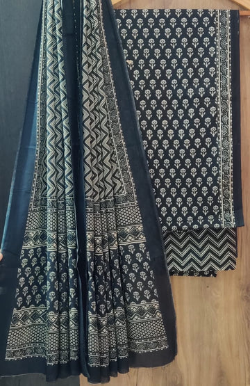 Pure cotton hand block printed suits with *Cotton Dupatta*