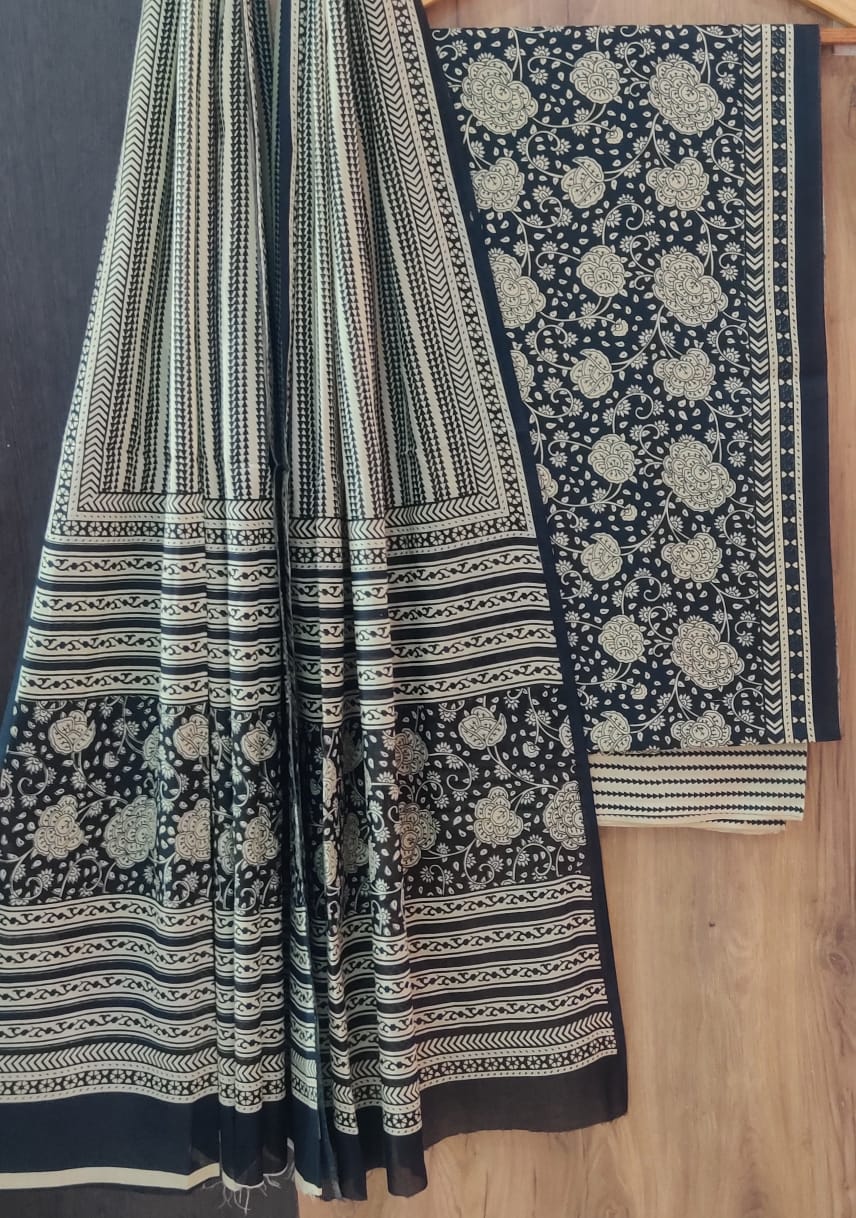 शुद्ध कॉटन हैंड ब्लॉक प्रिंटेड सूट *कॉटन दुपट्टे* के साथ
