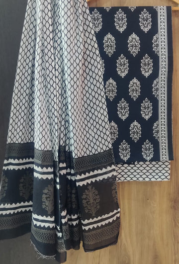 Pure cotton hand block printed suits with *Cotton Dupatta*