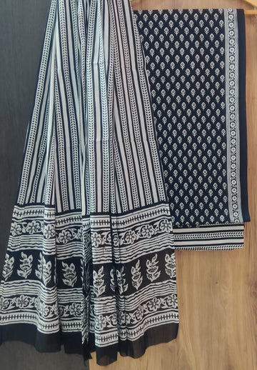 Pure cotton hand block printed suits with *Cotton Dupatta*