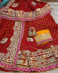 Silk bandhej lehanga