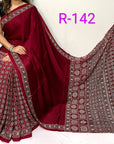 Hand block ajrakh pure modal silk vol 2