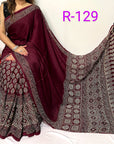 Hand block ajrakh pure modal silk vol 2