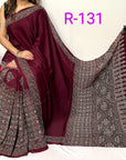 Hand block ajrakh pure modal silk vol 2