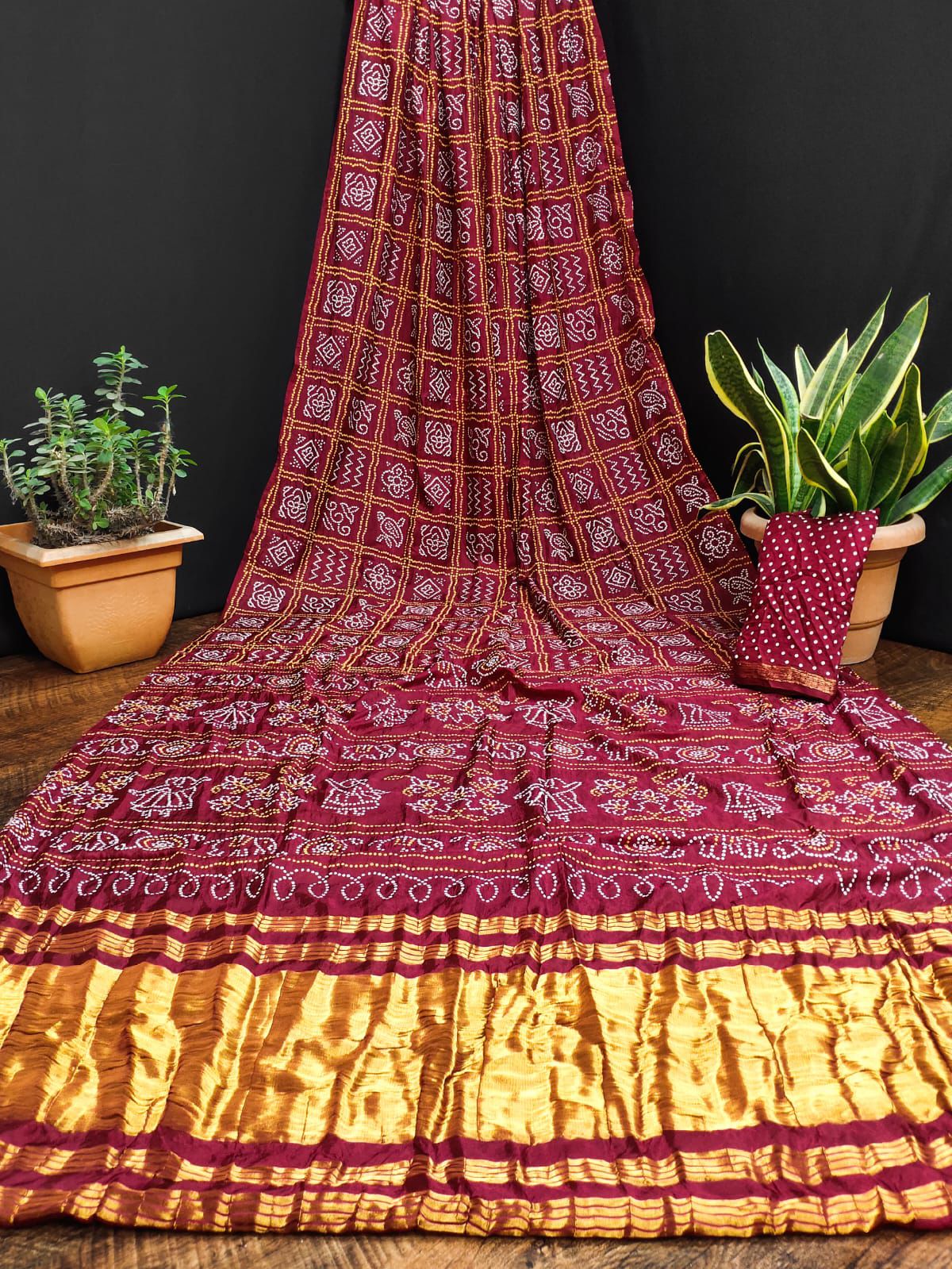 Pure modal silk Bandhej