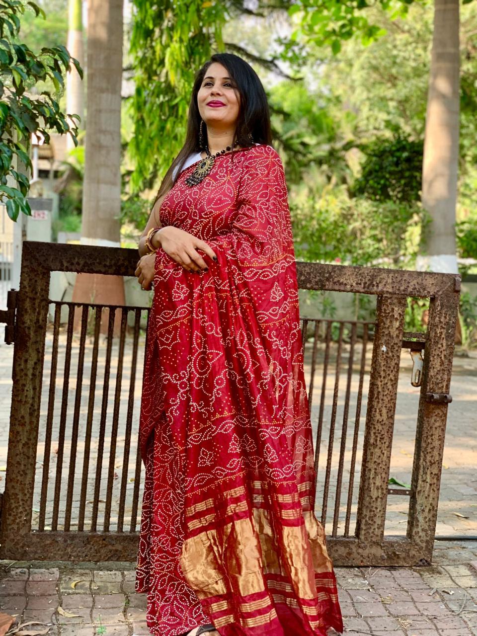 Pure modal silk Bandhej