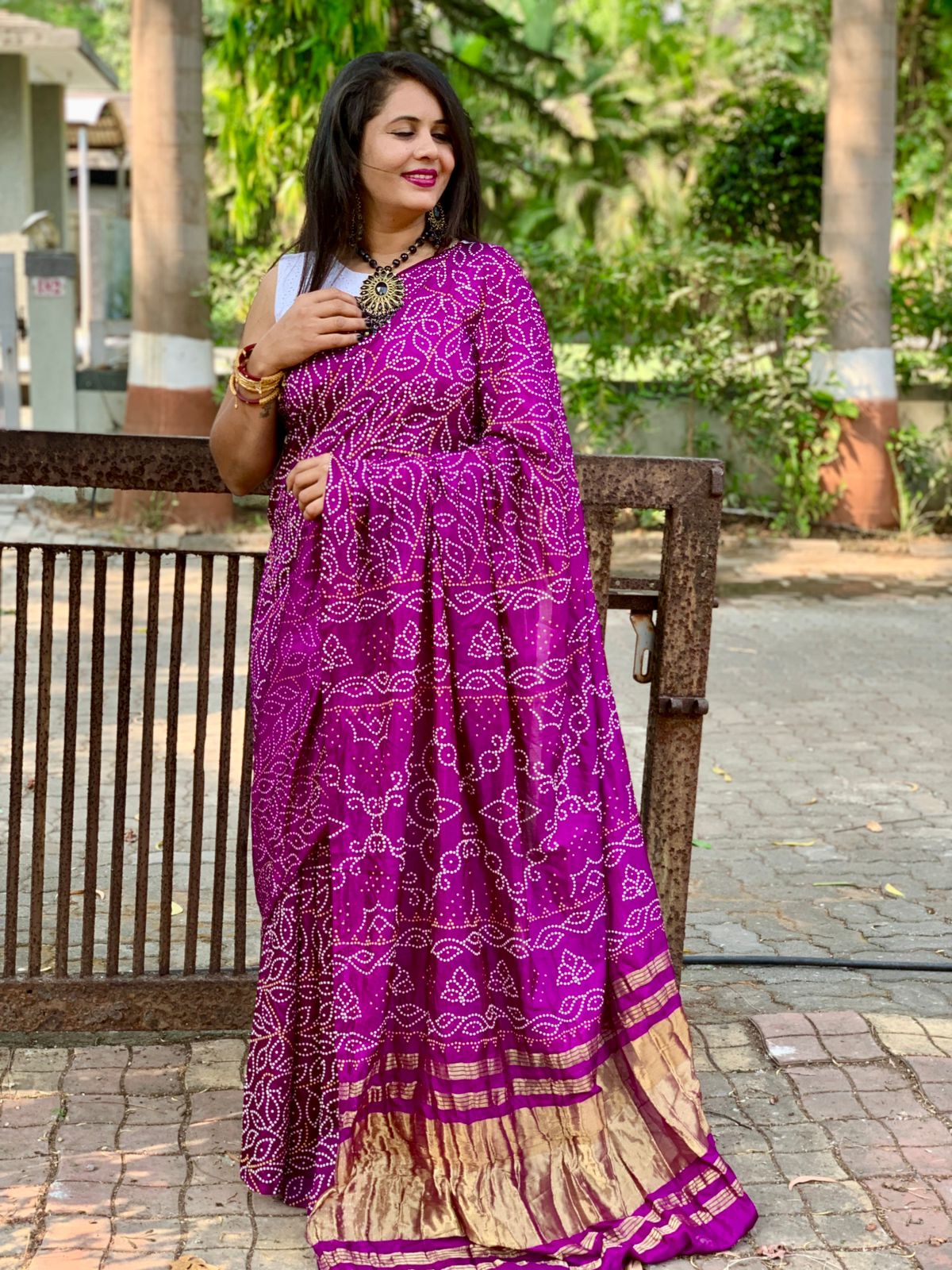 Pure modal silk Bandhej