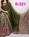 Hand block ajrakh pure modal silk vol 2