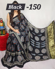Hand block ajrakh pure modal silk vol 1