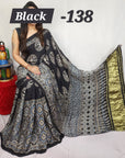 Hand block ajrakh pure modal silk vol 1