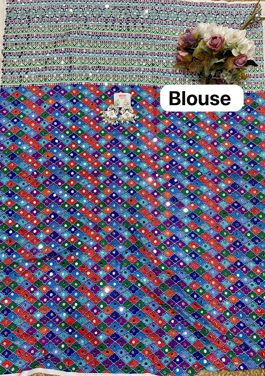 Madhuri inspired chinnon silk saree