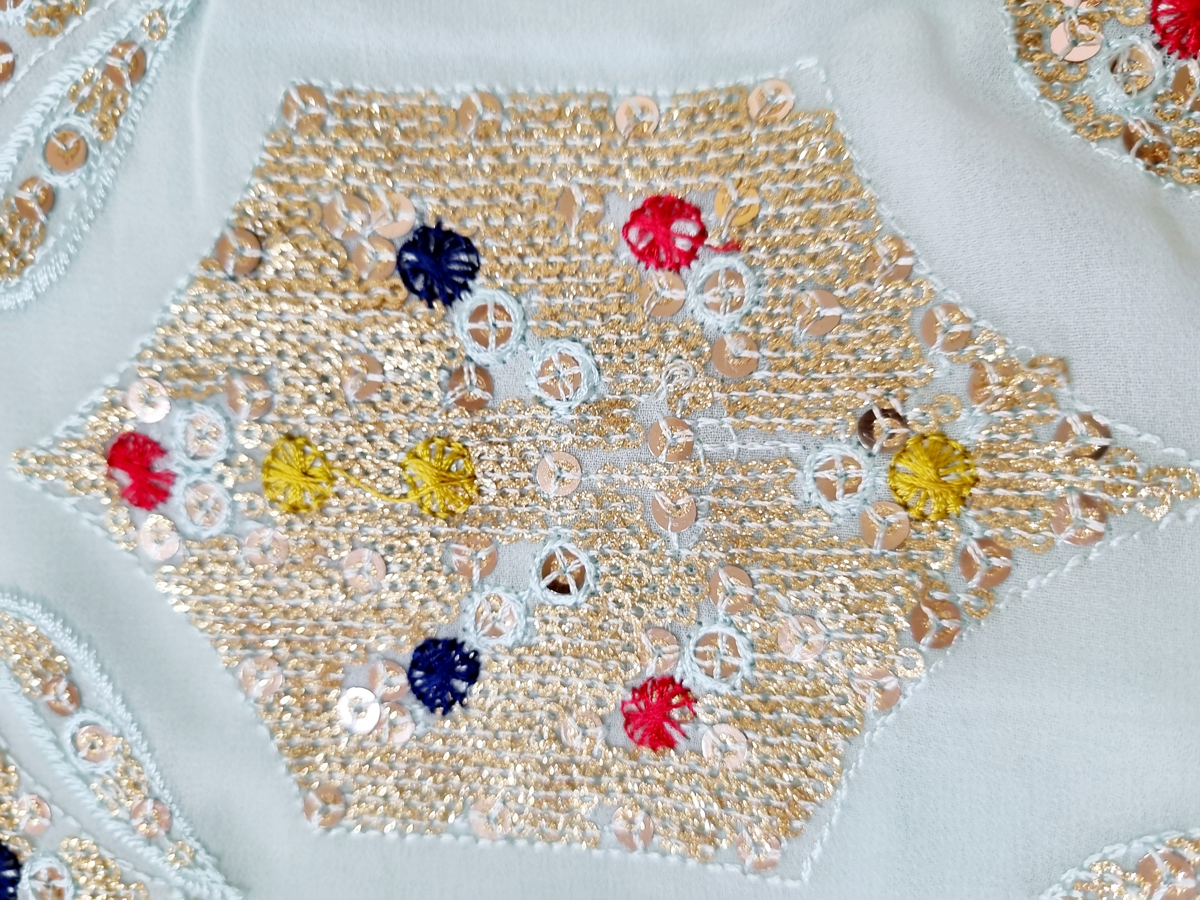 PURE GEORGETTE SEQUENCE WORK DRESS MATERIAL