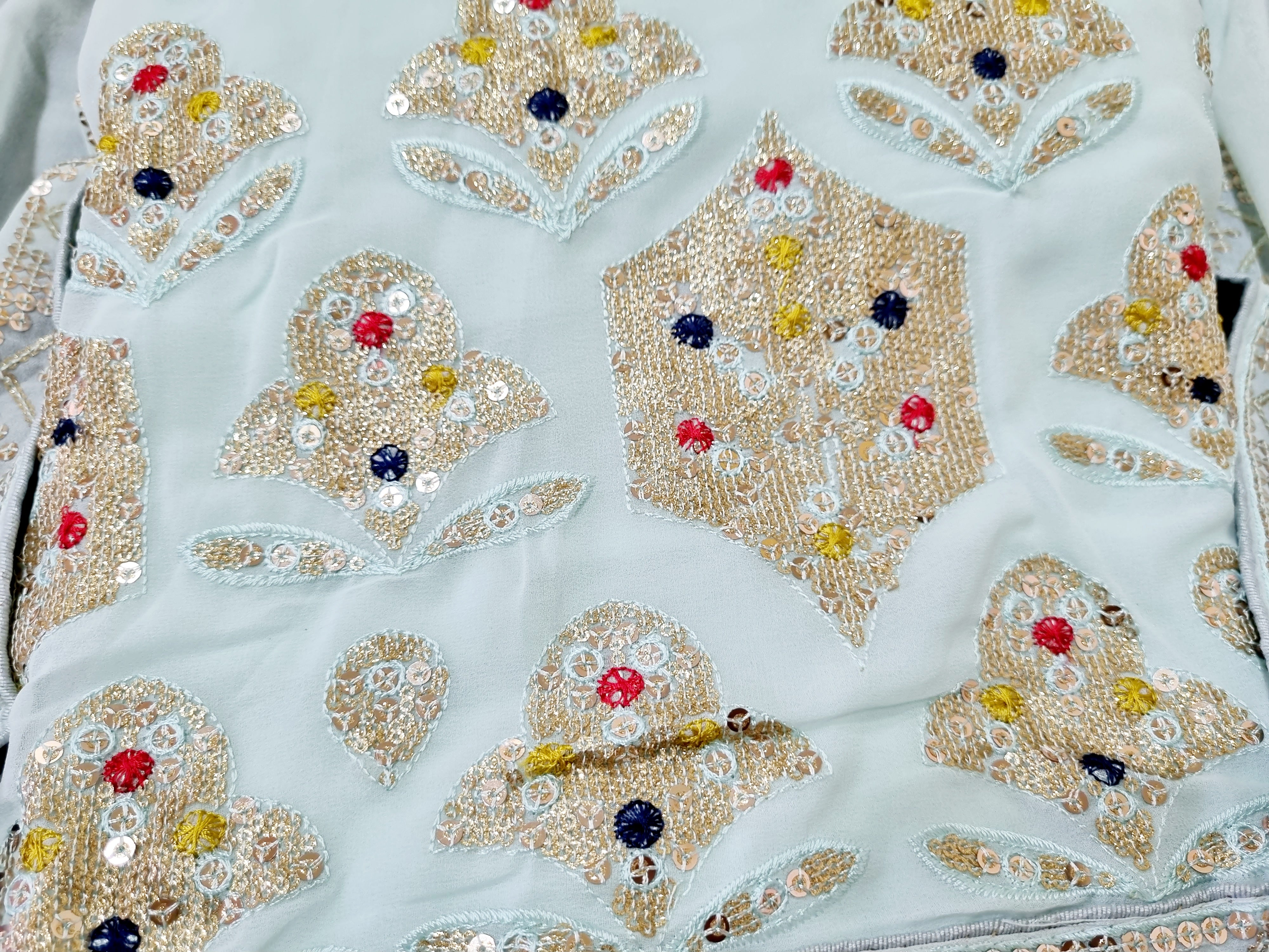 PURE GEORGETTE SEQUENCE WORK DRESS MATERIAL