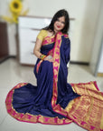 Mysore silk saree - Navy Blue