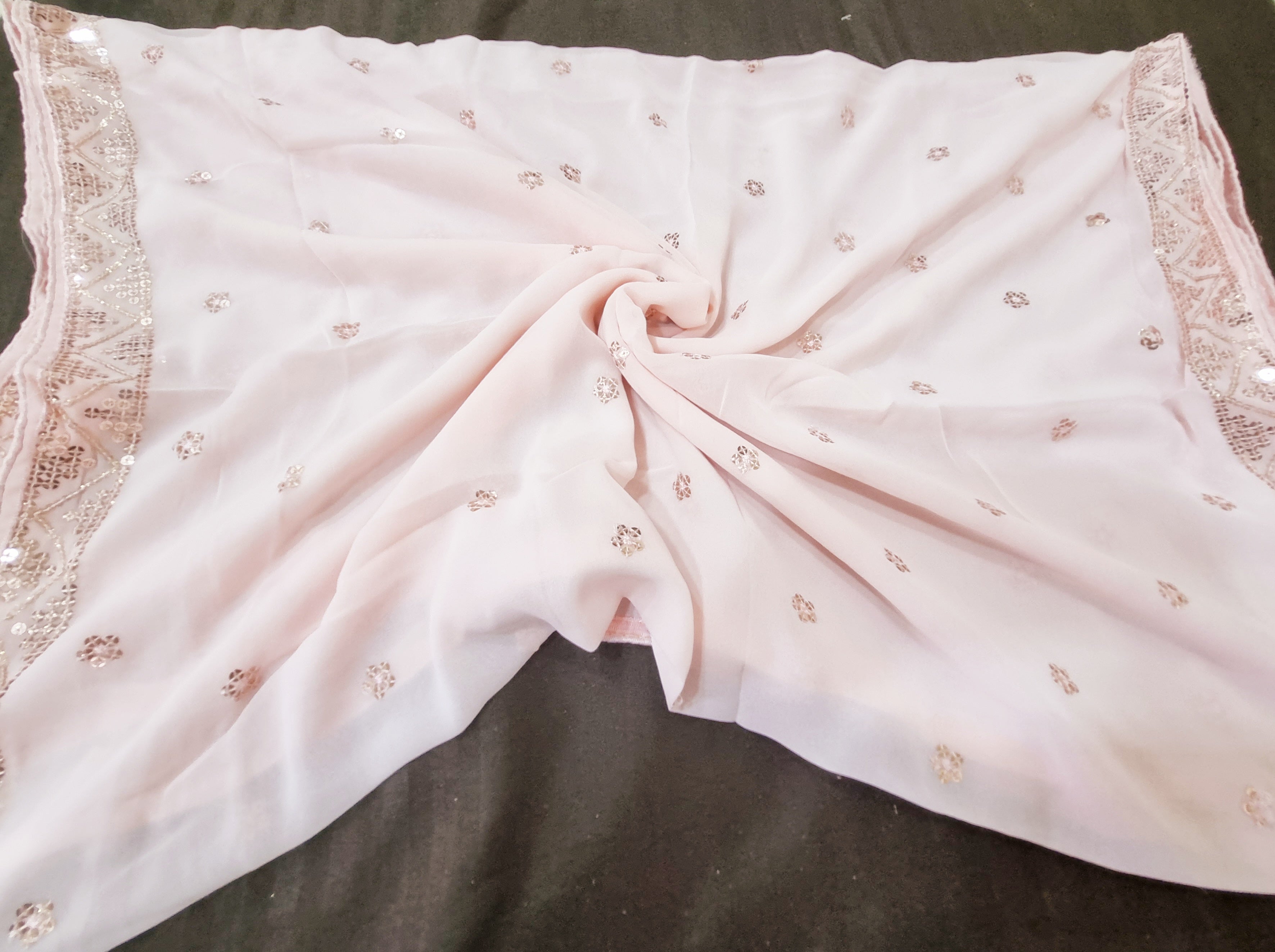 PURE GEORGETTE SEQUENCE WORK DRESS MATERIAL