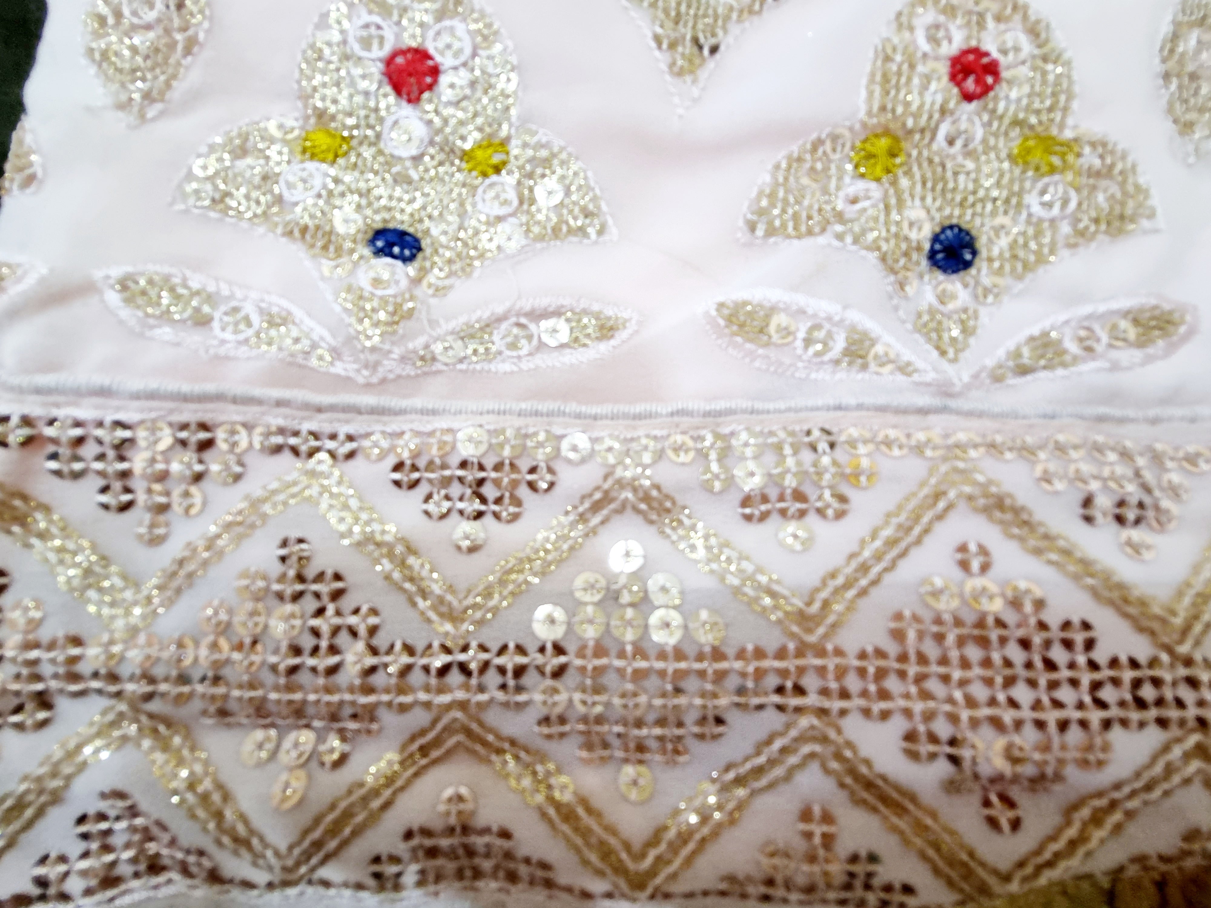 PURE GEORGETTE SEQUENCE WORK DRESS MATERIAL