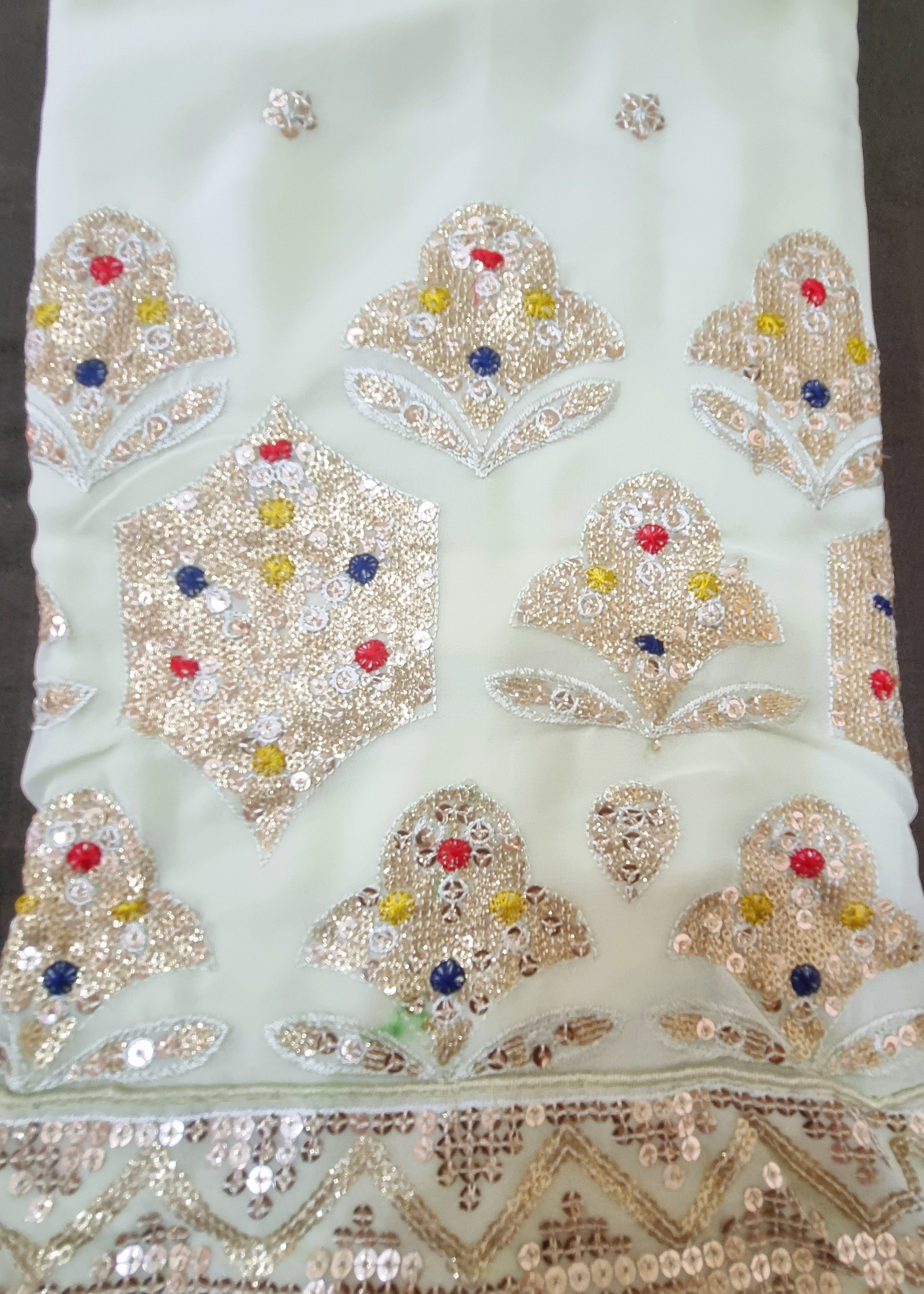 PURE GEORGETTE SEQUENCE WORK DRESS MATERIAL