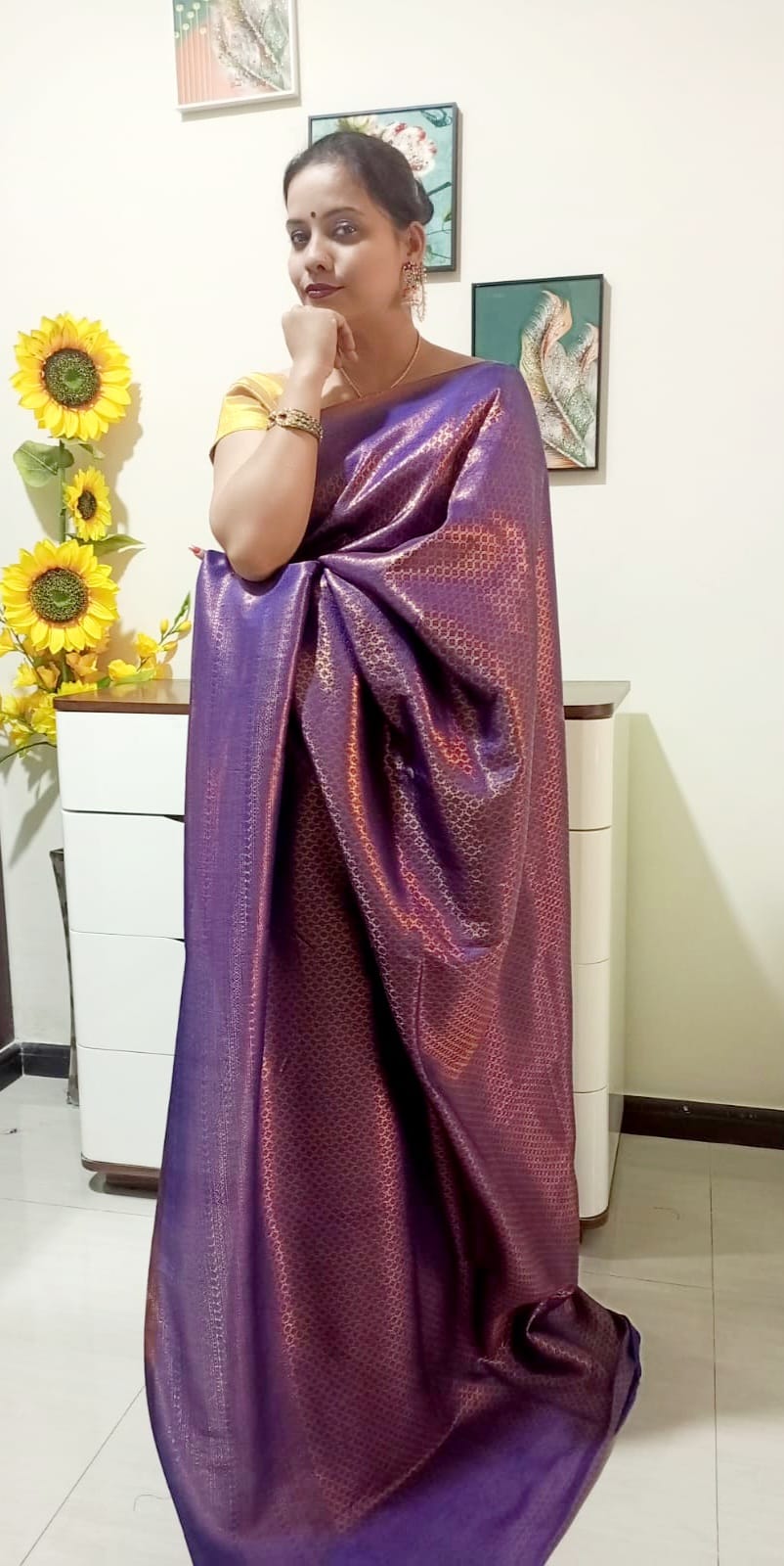 Chennai silk saree - Wine