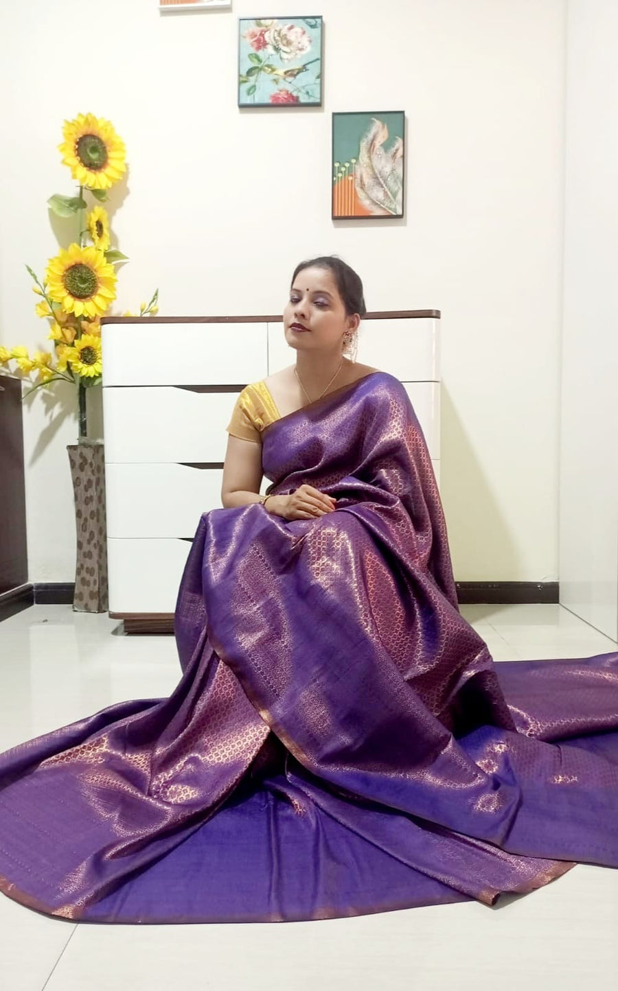 Chennai silk saree - Wine