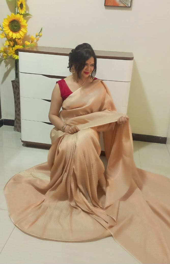 Chennai silk saree - Peach